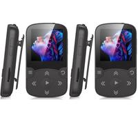 AGPTEK 64Go MP3 Bluetooth 5.3 avec Clip,Lecteur Baladeur Sport Portable (Lot de 2)
