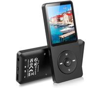 AGPTEK 64Go MP3 Bluetooth 5.3 avec Haut-Parleur & Bouton Volume, Lecteur Musical Portable Radio FM Enregistrement Podomètre Vidéo Baladeur sans Perte MP3 Sport Cadeau Adulte Enfant-Noir(sans Casque)