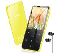 AGPTEK 64Go MP3 Bluetooth avec Haut-Parleur, 2.4" Grand Écran Lecteur MP3 | MP4 Baladeur Sport en Métal Qualité Sonore HiFi Audio de Bouton Tactile Radio FM Podomètre Enregistreur 60H de Musique-Argent