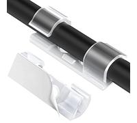 AGPTEK 70PCS Clips Cables Adhésifs, Attache Cable Auto Collant, Clip Rangement de Cables Electrique, Support de Cable Organiseur de Fils pour TV/Voiture/PC/Bureau/Maison, Transparent