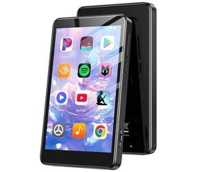 AGPTEK 96Go MP4 Bluetooth WiFi Android 14,Lecteur Musique Spotify | 3G RAM Fluide Écran Tactile IPS 4'',Baladeur MP3 Haut-Parleur Radio Contrôle Parental Installer Audible Amazon Music Deezer
