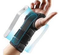AGPTEK Attelle Poignet, Orthese Poignet Droit avec 2 Plaques en Aluminium, Idéal pour Syndrome du Canal Carpien, Tendinite, Arthrite & Entorses. Respirant, Confortable pour la Nuit, Droit, L/XL
