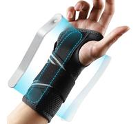 AGPTEK Attelle Poignet, Orthese Poignet Droit avec 2 Plaques en Aluminium, Idéal pour Syndrome du Canal Carpien, Tendinite, Arthrite & Entorses. Respirant, Confortable pour la Nuit, Droit, S/M
