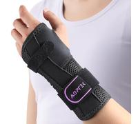 AGPTEK Attelle Poignet, Orthese Poignet Gauche avec 2 Plaques en Aluminium, Idéal pour Syndrome du Canal Carpien, Tendinite, Arthrite & Entorses. Respirant, Confortable pour la Nuit, Gauche, L/XL