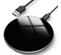 AGPTEK Chargeur sans Fil Rapide 15W, Chargeur à Induction Qi Compatible avec iPhone 14/13/12/11/Pro/XS Max/XR/XS/X/8, Samsung Galaxy S22/S21/S10E/S9/S8, AirPods 2/3/Pro, Huawei Mate 40/P40 Pro, Xiaomi