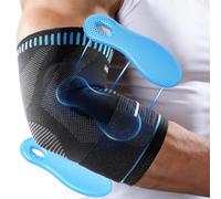 AGPTEK Coudière Tendinite, Coudière Epicondylite avec bande de compression amovible et 2 coussinets en gel de compression, respirant et antidérapant Pour Tennis Elbow, Golf Elbow, 1 Unité, XL