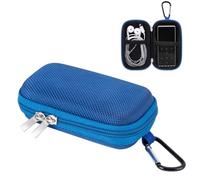 AGPTEK Etui Rigide Nylon pour Ranger et Protéger Mp3/ Ecouteur vec Double Filet et Double Zip pour Lecteur MP3 A02, M16S, S12 etc.(Compatible avec MP3 de Ecran 1.8 Pouces)-Bleu