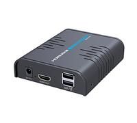 AGPtEK Extender KVM USB HDMI Sur un Seul Câble Ethernet Cat 5/5E/6/7 - Extension de Signal jusqu'à 120 m/365 Pieds - Prise en Charge de La Souris clavier USB