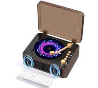 AGPTEK Lecteur CD Classique Boombox - Haut-Parleur Bluetooth avec Protection Contre la poussière et écran LED | Prise AUX 3,5 mm avec télécommande, Radio FM, Lecteur de Musique MP3 USB