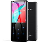 AGPTEK Lecteur MP3 Bluetooth 5.0 avec Écran Couleur TFT 2,4", Lecteur de Musique HiFi avec Haut-Parleur, Radio FM, E-Book, Enregistrement Vocal, Mise en Veille, Support jusqu'à 128 Go, Noir