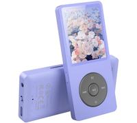 AGPTEK Lecteur MP3 Bluetooth 5.3 32Go, Baladeur MP3 Numérique pour Enfants, avec Haut-Parleurs, Radio FM, 70 Heures de Lecture, MP4 Player Portable, Jusqu'à 128 Go, (sans écouteur), Violet