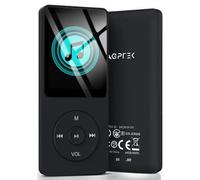 AGPTEK Lecteur MP3 classique, Baladeur Lecteur Audio Hi-Fi sans perte, Lecteur MP3 sportif Walkman portable, Lecteur de carte TF jusqu'à 128 Go (sans carte TF), Noir