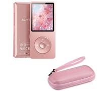 AGPTEK Lecteur Musical Baladeur Portable Compatible avec Etui Rigide Nylon pour Ranger et Protéger Mp3/ Ecouteur/Clé Rose