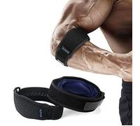 AGPTEK Lot de 2 sangles de coude tennis réglables et antidérapantes avec coussinet EVA pour tennis, golf, haltérophilie, canotage M