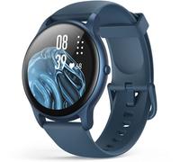 AGPTEK Smart Watch, 1.3'' Full Touch Fitness LW11 Watch with Heart Rate Monitor, DIY Watch Face, Message Notification, IP68 Waterproof Outdoor Sports Smartwatch for Android iOS Phones, Blue