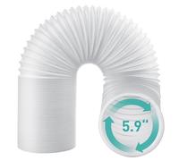 AGPTEK Tuyau Climatiseur Mobile 15CM Diamètre, Sens Direct Tuyau Évacuation Universel 5,9'' Tube d'Aération AC Flexible PP Tube de Ventilation Échappement Kit Extracteur d'Air-Ajustable 28-150CM