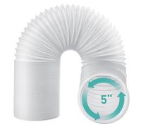 AGPTEK Tuyau d'Evacuation de Climatiseur Mobile, Diamètre 13CM Flexible PP Tube de Ventilation Universel, Pour échappement, Kit Extracteur d'Air Longueur Ajustable de 32-150cm