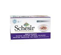 SCHESIR-Pâtée pour chat Schesir au Thon et boeuf Pack de 6 boites de 50 g