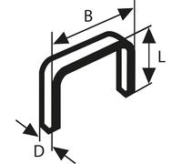 Agrafe à fil fin de type 59 10,6 x 0,72 x 10 mm BOSCH - 2609200241