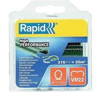 Rapid VR22 - Agrafes à Grillage en Acier Galvanisé, Plastifié Vert, Compatible avec les Grillages 5-11 mm, Idéal pour Sécuriser Cages & Clôtures, 215 Pièces, Emballage sous Blister (40108802)