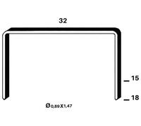 Agrafe carton type U - 35 x 21mm
