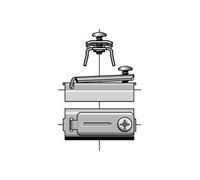 Agrafe d'attache tablier - Pour tube Ø62 mm