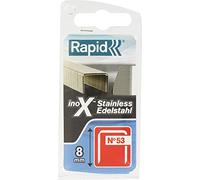 RAPID, 5000202, Agrafes en Fil fin N°53, Longueur 16 mm, 2400 pièces, Pour le textile et la décoration, Fil galvanisé, Haute performance Argent