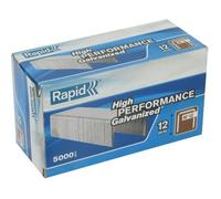RAPID 40100520, Agrafes N°12, agrafes de longueur 12 mm, lot de 5000, agrafes à fil plat pour tapisserie, textile, travaux domestique, étiquetage
