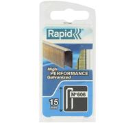 Rapid Agrafes 606 – 15 mm, couronne étroite, acier galvanisé revêtu de résine, 1200 pcs, Boîte FSC
