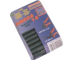 AGRAFE OMEGA 16 PLAST VERT BTE 1250 442