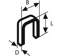 Agrafe TK40 25G, 1,2 mm, 25 mm, galvanisée Bosch 2608200702