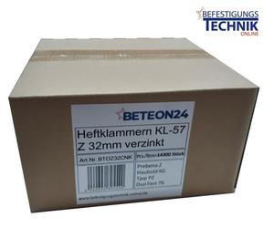 Agrafe Z 32 CNKHA 32mm galvanisée pour Prebena 4C-Z50 Haubold KG 750 KL-57