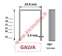 Agrafes 16WC / S2 - 32mm Galva - Boite de 10000
