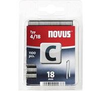 Novus C 042-0391 Agrafes à couronne étroite 4/4 emballées sous blister avec 1100 supports 12, milieu de livre idéal pour fixer des bois et des panneaux MDF