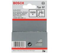 BOSCH Agrafe a fil plat, type 57, 10, 6 x 1, 25 x 8 mm, 1000 st. 2609200230
