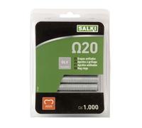 SALKI | Agrafes de Grillage Ω20 | Pack d'Agrafes en Acier Galvanisé Omega-20 | Diamètre 2mm | Parfait pour l'Agrafage de Clôtures | 1000 pièces