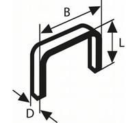 Agrafes agrafeuses à fil plat BOSCH, type 54 12,9 x 1,25 x 10 mm (1000 pièces) 2609200220