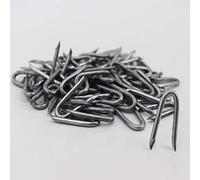 Agrafes Aquagart 1 kg I Boucles métalliques pour fixer la clôture en treillis métallique aux poteaux en bois I Clous en U galvanisés robustes et épais (env. 280 pièces)