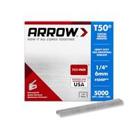 Arrow Agrafes T50 a504ip galvanisées à usage intensif 6 x 10 mm Pack de 5000