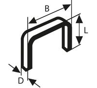 Bosch Accessories 2609200205 Agrafes 8/12,3 mm 1000 pièces Type 52