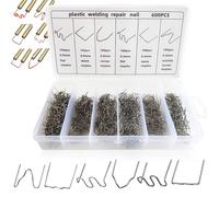 Agrafes Chaudes Métal, 600 pièces Agrafes chaudes de soudage, Plastique Soudage Agrafeuse Chaude Voiture pour Réparation de Pare-Chocs de Voiture, Soudage de Carrosserie, avec Boîte