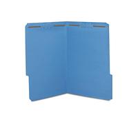 Agrafes coloré renforcé languette de fermeture des dossiers, Legal, Bleu, 50/Box