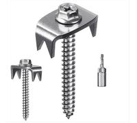 Agrafes de Clôture, Clous de Clôture pour Bois Tendre, Agrafes de Clôture en Fil Réutilisable, Vis pour Clôtures en et Tissées, 50