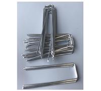 Agrafes de Paysage de Jardin de 2.5mm/0,1 Pouces, Broches galvanisées, piquets de pelouse for barrière Contre Les Mauvaises Herbes, Couverture de Sol, Type U(4x10cm/0.1x1.6x3.9in)