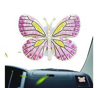 Agrafes de purge papillon - Diffuseur d'air pour ventilation de voiture - Aromathérapie fraîche - Décoration intérieure de voiture - Papillon portable - Pour camping-cars, camions