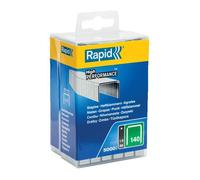 RAPID 40303092, Agrafes N°140, Longueur 14 mm, 5000 pièces, Pour les travaux de construction et d’isolation, Fil galvanisé, Haute performance Argent