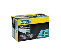 Rapid – Agrafes n°140 en acier galvanisé fil plat 8 mm – Pointes biseautées – Boîte plastique 5000