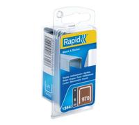 RAPID, 40109549, Agrafes en fil plat N°970, Longueur 6mm, 1344 pièces, Pour les outils Black&Decker, Fil galvanisé Gris