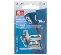 Agrafes Et Barrettes Plates Pour Jupe Nickelé Blanc 20mm