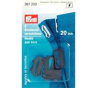 Agrafes Et Barrettes Plates Pour Jupe Noir 20mm